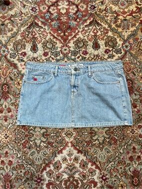 Paris Blues Light Blue Denim Mini Skirt